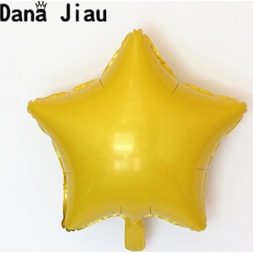 18inch yellow candy color Pentagram Shaped Foil Balloon wedding Birthday Party Decoration Air Ballons Event star Baloon