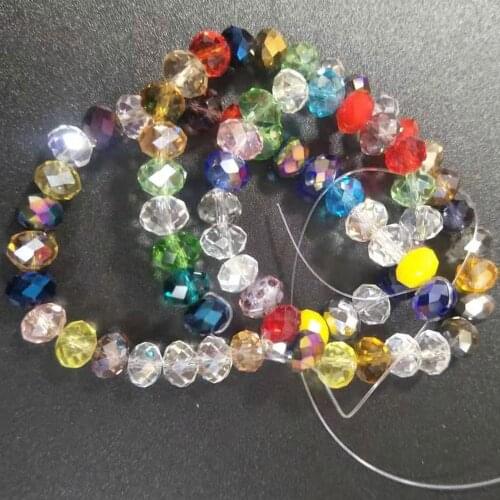 2 strands Free Shipping Fashion Jewelry 5x8mm Beautiful Blue Glass Loose Beads 15.5" G3216