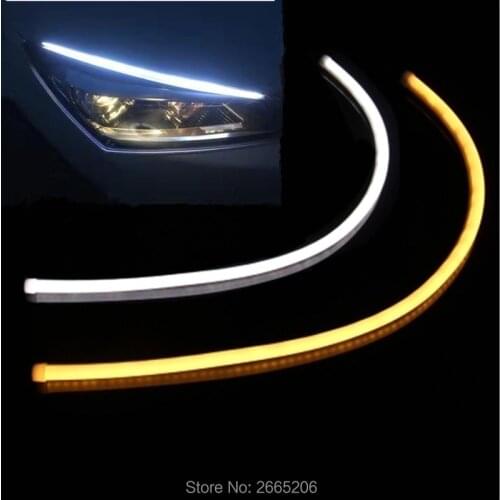 2PCS Car LED Ultrathin Daytime Running Light Signal Light stickers for saab 9-3 9-5 93 95 900 9000 accessories
