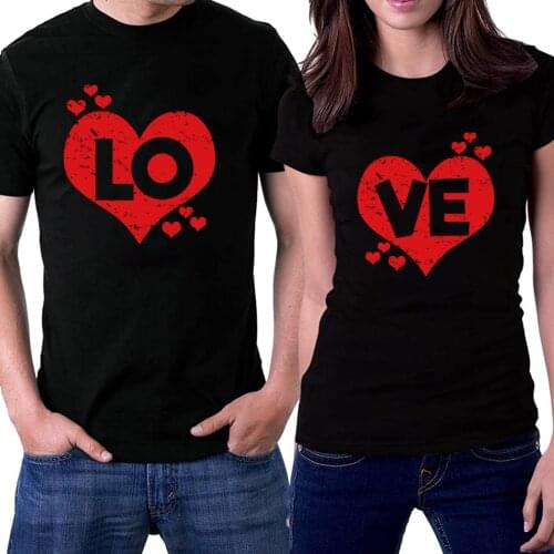 2021 Valentines Day Woman Tshirts Short Sleeve Loose Crew Neck Plus Size 5XL Oversized T Shirt for Couple Cute Red Heart Print