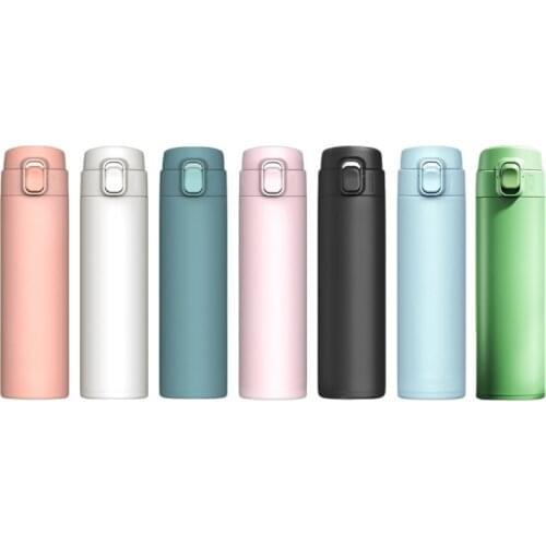 450ML Creative Portable Lock Bounce Stainless Steel Insulation Vacuum Cups Thermos Universal Thermos Flask Water Bottles