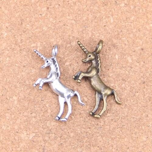 10pcs Charms unicorn horse 35x15mm Antique Pendants,Vintage Tibetan Silver Jewelry,DIY for bracelet necklace