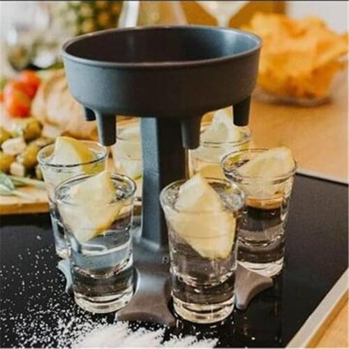 6 Shot Glass Dispenser Holder Carrier Caddy Liquor Dispenser Party Beverage Drinking Games Gifts Bar Cocktail Wine Quick Filling