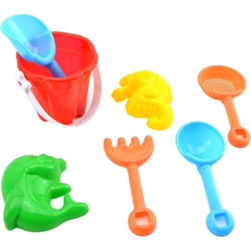 7Pcs Mini Kids Beach Sand Kit Shovel Rake Bucket Molds Garden Sandpit Play Sea sand bucket Rake Hourglass Water Table play Tools