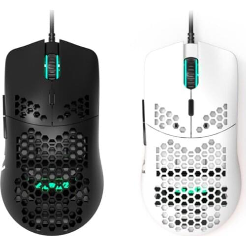 AJ390/AJ390R Lightweight Wired Mouse Hollow-out Gaming Mouce Mice 6 DPI Adjustable 7Key