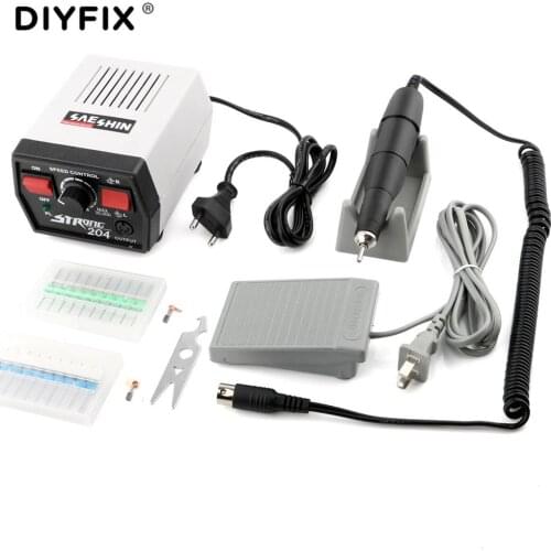 Strong 204 102L-3.175 65W 35000RPM Electric Nail Drills Machine Manicure Pedicure File Bits Nails Sculpture Polish Art Equipment