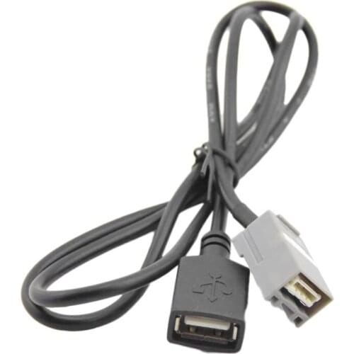Car 90cm USB Female Port Cable AUX Adaptor Fit for 2008+ Onwards Honda Civic CRV Accord