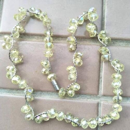 Free Shipping Fashion Jewelry Crystal Beads Necklace 18" G1563