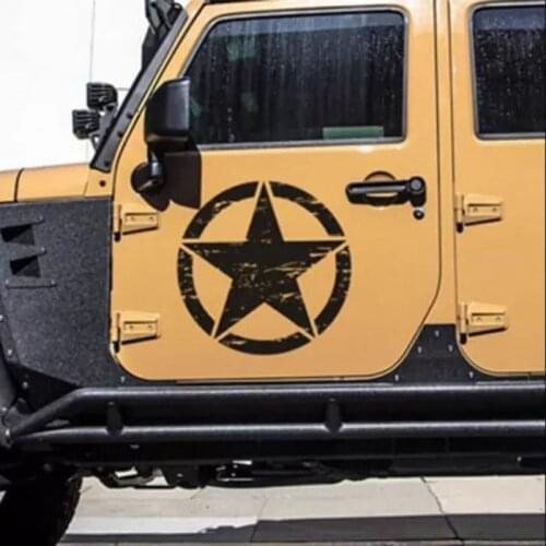 50cm Big Stickers on Cars Star Distressed Decal for jeep Sticker Large Vinyl Military Hood Graphic Body Fits Most Vehicles