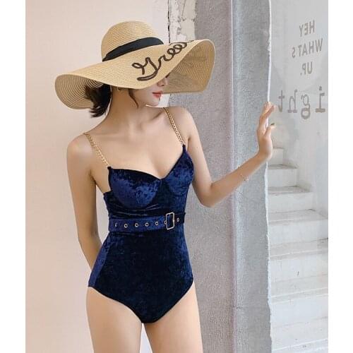 One Piece Swimsuit Womens Swimsuits Womans Trikini Women Rashguard Female Metal Mosaics Closed High Waist Sexy Swimsuit