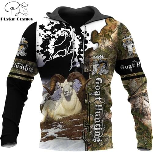 Animal Goat Hunting Camo 3D Printed Men Hoodie Harajuku Fashion Sweatshirt Unisex Casual Pullover sudadera hombre hoodies DW079