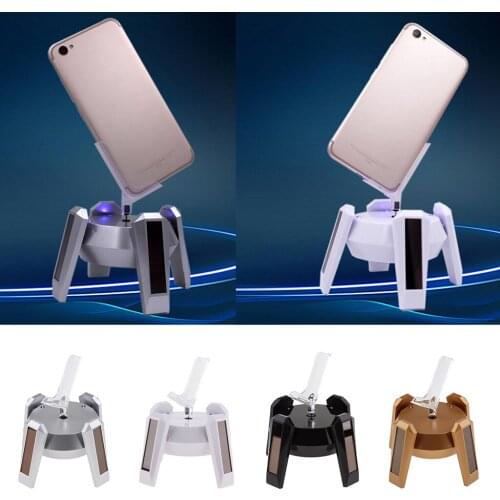 Exquisite New Black/ White/ Silver/ Gold Solar Powered Display Stand Rotating Turntable with LED Light and V-Shaped Bracket