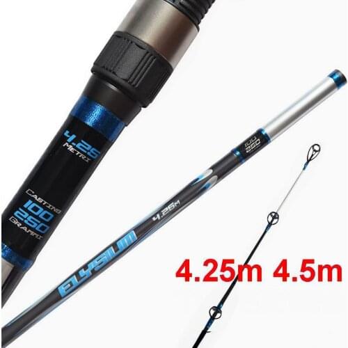 ZZ07 SurfCasting 4.2m 4.25m 550g 4.5m Carbon Surf Casting Rod Full Solid Tip MN Large Ring Tip-Butt Dia 2.0-24.5mm Bait 100-250g