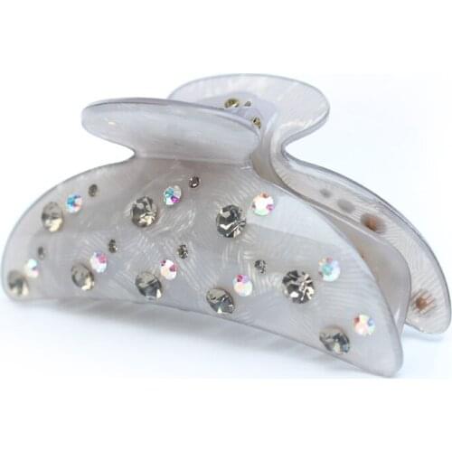 Large Hair Ornament - Vintage Hair Claw for Women Lady Cellulose Acetate Hair Accessory - Fashion Hair Jewelry for Thick Tiara