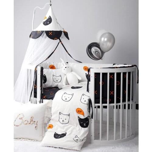 Cotton 3pcs/set Baby Bedding Set Cute Cartoon Pattern Newborn Crib Kit Baby Bed Sheet Quilt Cover Pillowcase Infant Cot Bedding