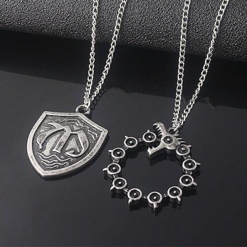 Anime The Seven Deadly Sins Meliodas Metal Necklace Nanatsu no Taizai Dragon Sins Cosplay Necklace Men Women Viking Jewelry Gift