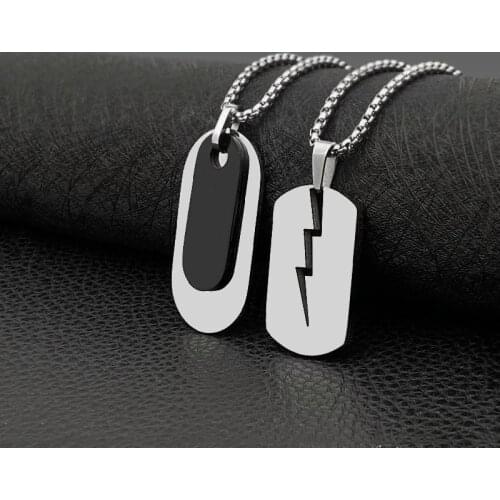 Titanium steel lightning stainless steel men and women all-match fashion hip-hop tide brand lightning jewelry