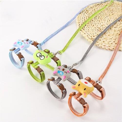 Cat Leash Set Nylon Adjustable Harness Dog Traction Belt Rope Kitten Halte Kitten Puppy Collar With Doll Cats Training Products