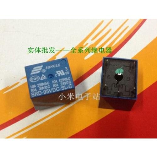 Free shipping NEW RELAY SRD-05VDC-SL-C 5V 10A/250V DC-DC POWER RELAY 10pcs/lot