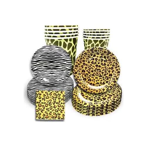 Woodland Animals Disposable Tableware Jungle Safari Birthday Plate Cup Napkin Woodland Creatures Happy Birthday Party Decor Kid