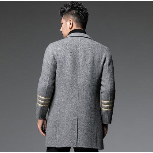 Real Wool Coat 2020 Autumn Winter Jacket Men Double-side Woolen Coats Mens Streetwear Overcoat Abrigo XCH19030 MY1433