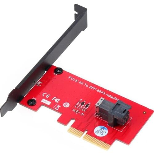 PCIE SFF-8643 U.2 Adapter Expansion Card SFF-8643 U2 PCI E Converter SFF 8643 PCI-E 4.0 X4 Riser Card for U2 PCIe NVMe SSD