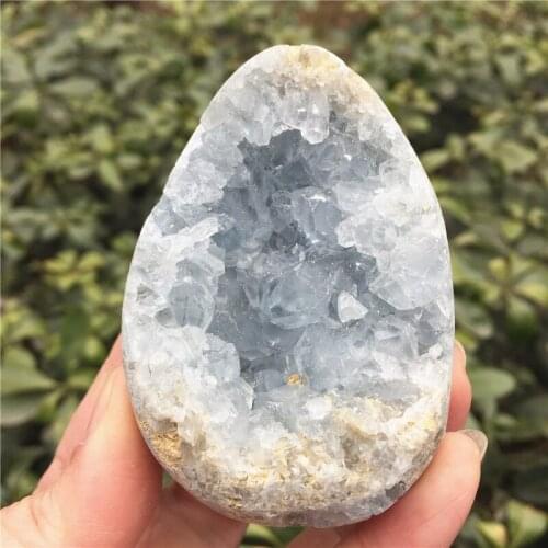 Natural Kyanite Quartz Crystal Cluster Rough Druzy Egg Geode Specimen Minerals Reiki Healing Chakra Gemstone