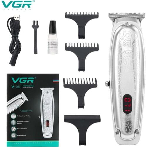 VGR Professional Hair Trimmer Electric Hair Clipper Beard Clipper Men Beard Trimmer Hair Cutting Machine Hair Cut LED Display