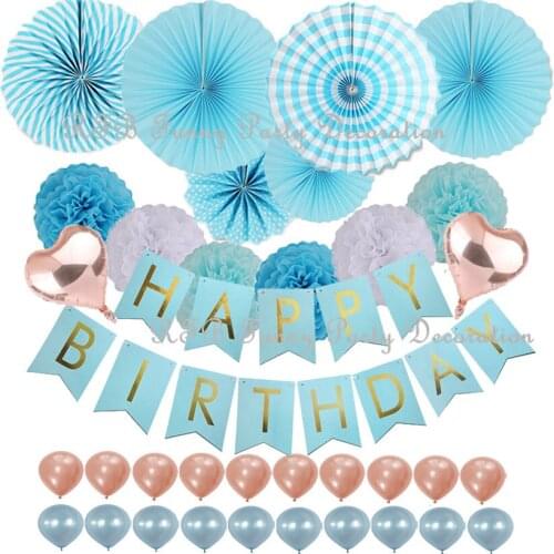 Hanging Paper Fans Rosettes Party Balloons Decorations Party Favor Supplies Photo Props for Wedding Birthday Baby Shower Event