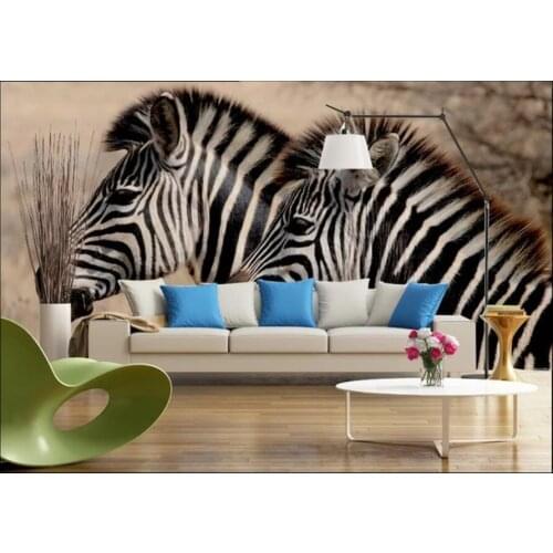 WDBH Custom photo 3d wallpaper Modern zebra steppe background home decor living room 3d wall murals wallpaper for walls 3 d