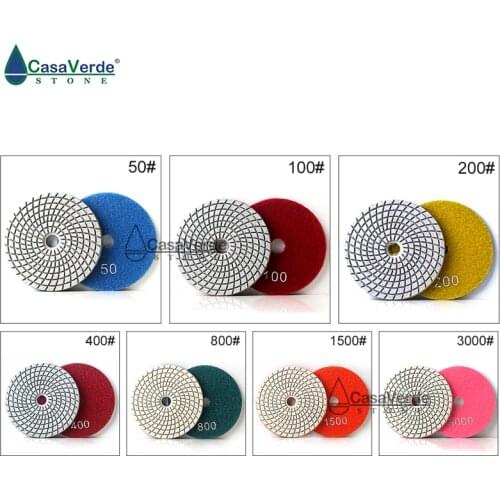 1 Pieces with 3.0mm 4 inch Diamond Flexible Polishing Pads for Stone White Bond No Color Fade Sanding disc Polishing disc