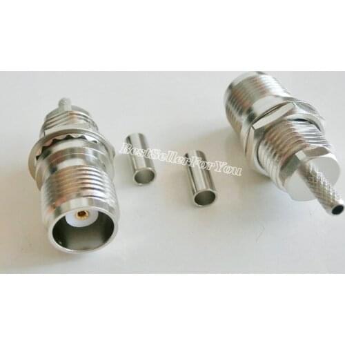 10Pcs TNC female jack crimp For RG316 LMR100 RG174 cable Straight RF connector