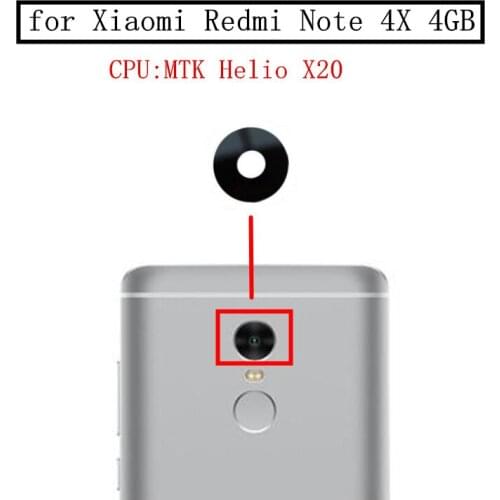 2pcs for Xiaomi Redmi Note 4X 4GB MTK Back Rear Camera Glass Lens Main Camera Glass Lens Replacement Repair Parts