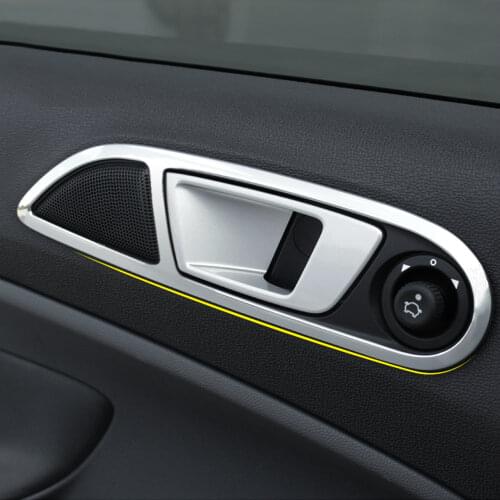 4pcs/set Car Accessories Interior Inner Door handle Bowl Cover Trim Sticker for Ford Fiesta MK7 2009-2020 Ecosport 2012-2020
