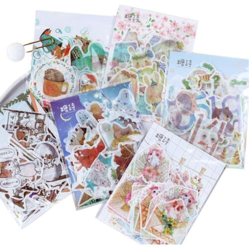 40pcs Cartoon Summer Concerto Series Stickers DIY Diary Deco Scrapbooking Planner Paper Stickers Gifts for girls