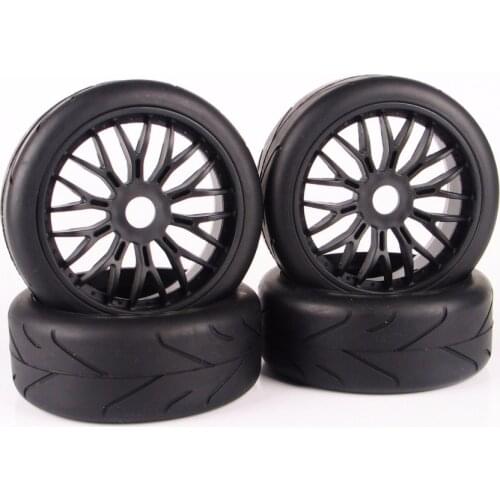 1/8 Scale Off-road Vehicle Tire Accessories Black Wheels Foam Tyres 17mm Hex Rim For Rally Racing Car