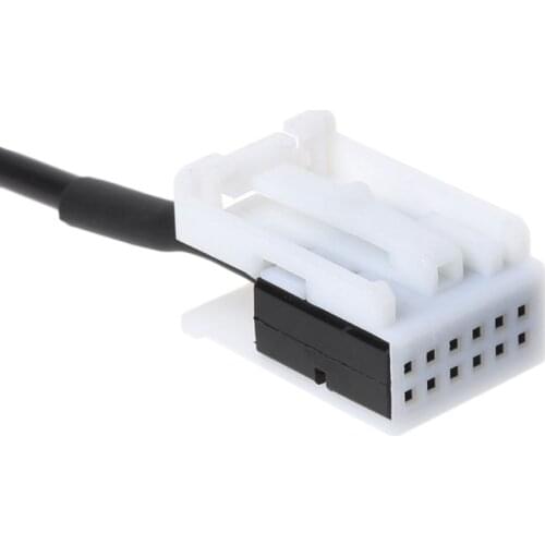 Car Aux Audio Cable Adapter 12pin Female Interface Wire For Radio CD Player For Peugeot 307/308/407/408/507Citroen Triumph