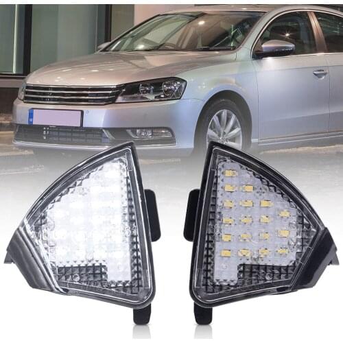 White LED Front Under Side Mirror Puddle Lights for Volkswagen Vw Golf 5 Mk5 MkV Passat b6 Jetta Eos Golf 6 Variant Car Lamps 2p