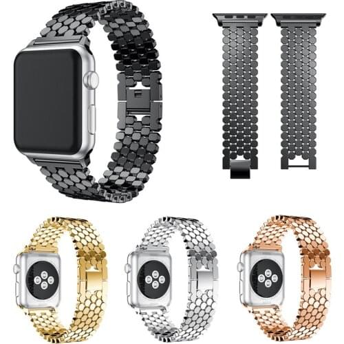 Stainless Steel Bracelet Strap for Apple Watch Band Series 4/3/2/1 Replacement Wristband for iWatch 44mm 42mm 40mm 38mm Band