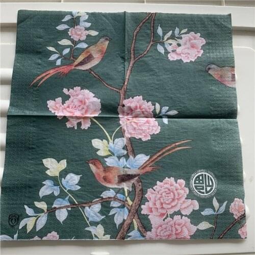 Decoupage paper napkins elegant tissue vintage towel pink bird flower butterfly birthday wedding party home beautiful decor 20