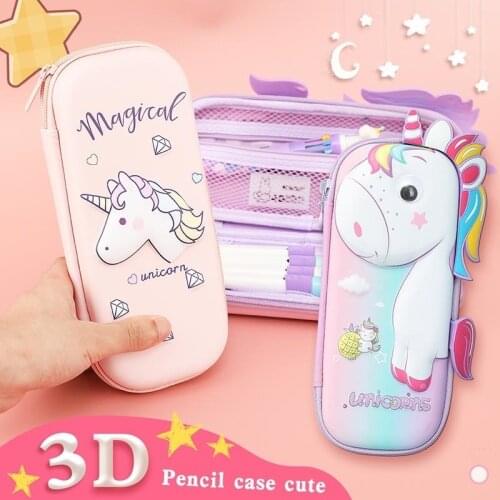 Kawaii Cartoon Pencil Case For Office Learning Appliances Student Stationery School Supplies Pencil Box Birthday Gift 04803