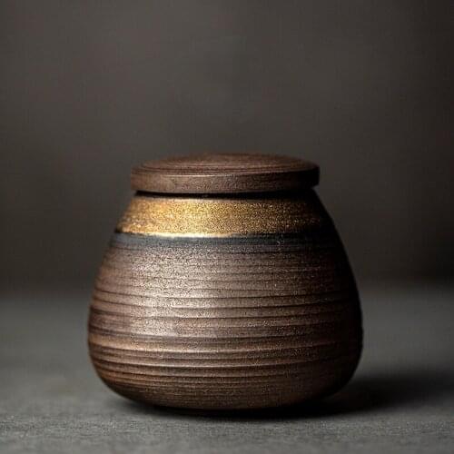 Small size ceramic tea canisters vintage tea jars for storage tea JU32621