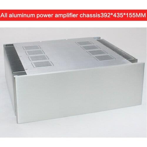 DIY All-aluminum Power Amplifier Chassis WA85 Pure Rear Stage Class A Case Power Supply Shell Amplifier Enclosure 392*435*155MM