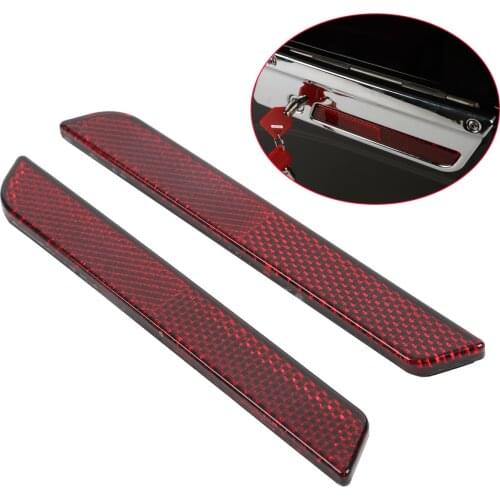 Motorcycle Red Reflector For Harley Touring 1994-2013 Saddlebag Latch Visibility ABS