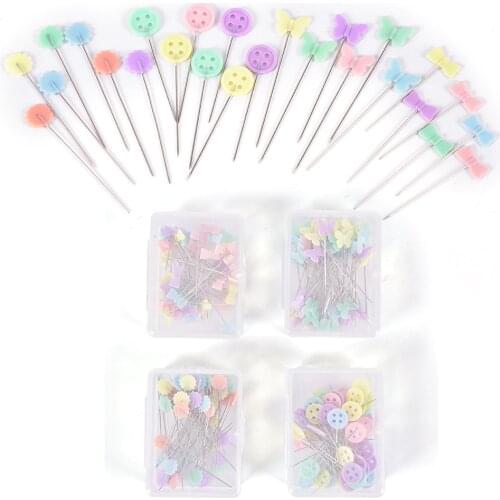 50pcs/set Patchwork Needle Craft Flower Button Head Pins Embroidery Pins For DIY Quilting Tool Sewing Accessories