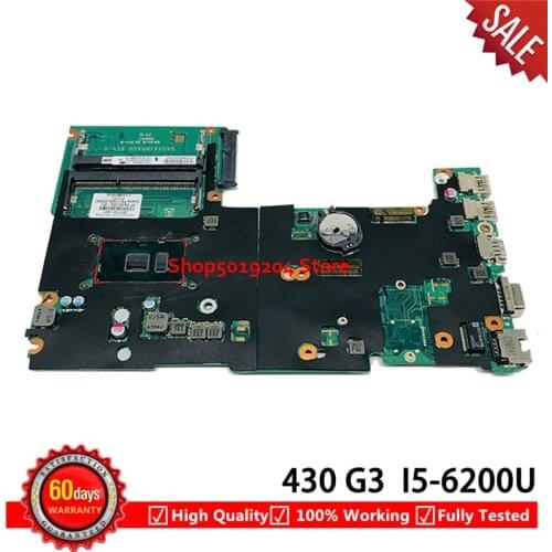 For HP 430 G3 440 G3 Laptop motherboard DDR3L I5-6200U 830937-601 831859-601 901118-601 DA0X61MB6G0 mainboard