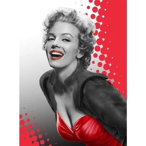 Marilyn Monroe DIY Cross Stitch Embroidery 11CT Kits Craft Needlework Set Printed Canvas Cotton Thread Home Design