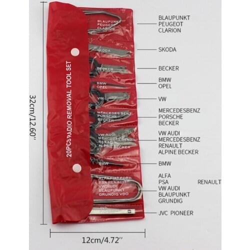 20 Pcs Car Speaker Disassembly Tool Set Auto Stereo Removal Radio Keys Remove