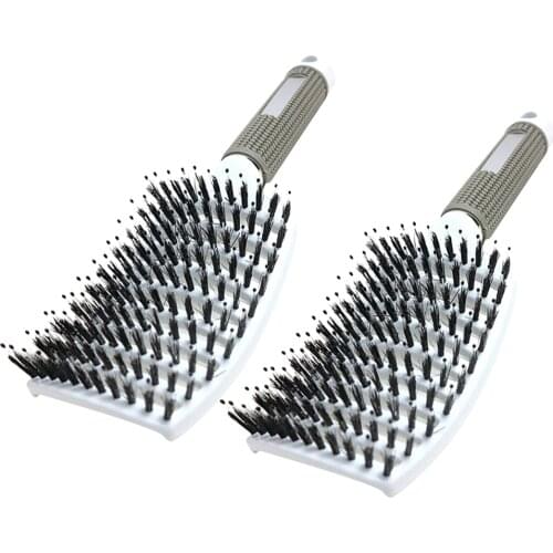 2Pcs Beard Comb Kit Horse Hair Mustache Shaving Beard Comb Hairdressing Tool