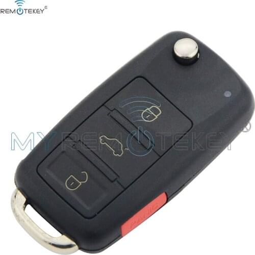 Remtekey 300959753AA For VW Touareg Flip Key Car Remote Key Entry Transmitter Fob 4 Button 315Mhz